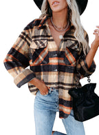 Women's Plaid Flannel Shirt with Pockets