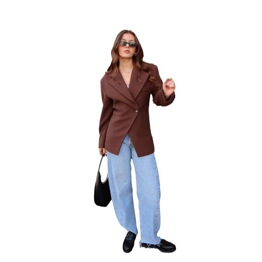 Women's Elegant Double-Breasted Blazer