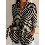 Women's Modern Shirt Blouse with Graphic Pattern