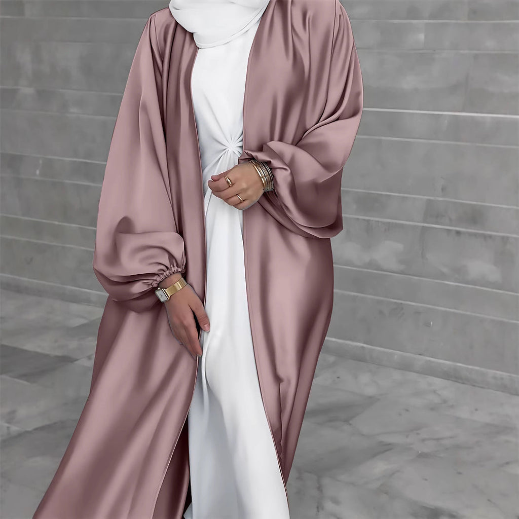 Elegant Satin Jacket with Wide Sleeves
