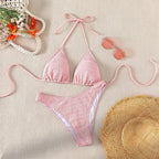 Women's Swimsuit Set with Lace Details and Wrap Skirt