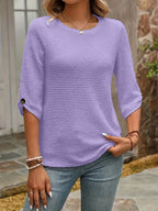 Women's Casual Long-Sleeve Textured Shirt