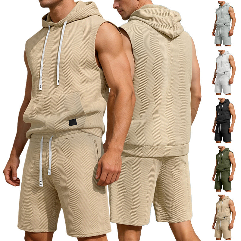 Men's Sleeveless Hoodie Lounge Set