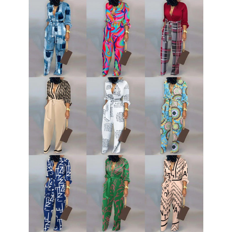 Women's Denim Jumpsuit with Fashionable Patchwork Design and Practical Pockets