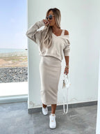 Fashionable Asymmetric Cotton Outfit Set