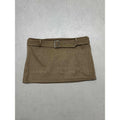 Women's Faux Suede Mini Skirt with Belt