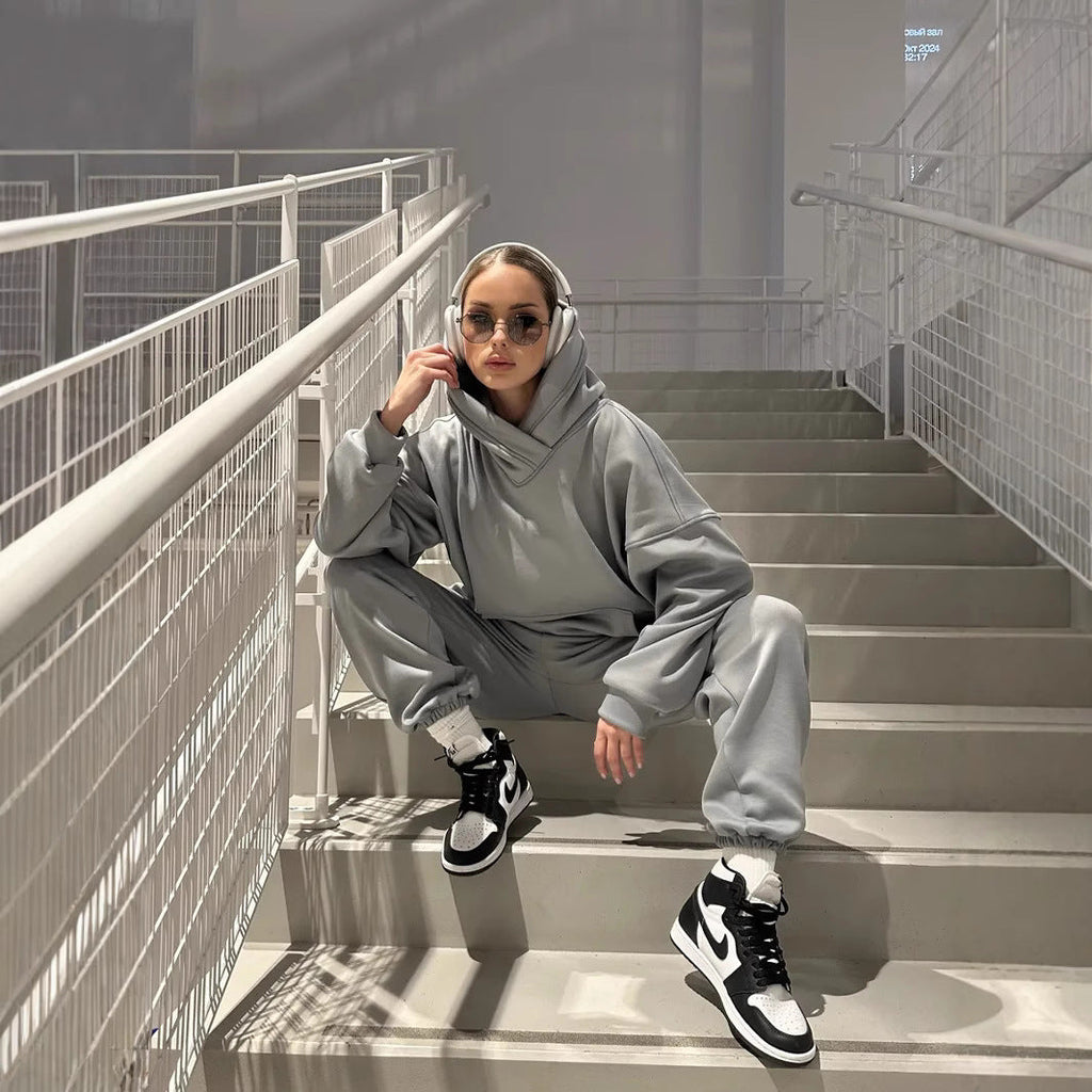 Women's Cozy Oversized Hoodie and Jogger Set