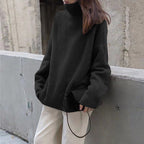 Women's Comfortable Turtleneck Sweater in Wool Blend