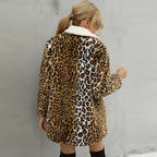 Women's Cozy Leopard Print Coat