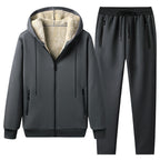 Men's Sporty Fleece Jacket and Pants Set