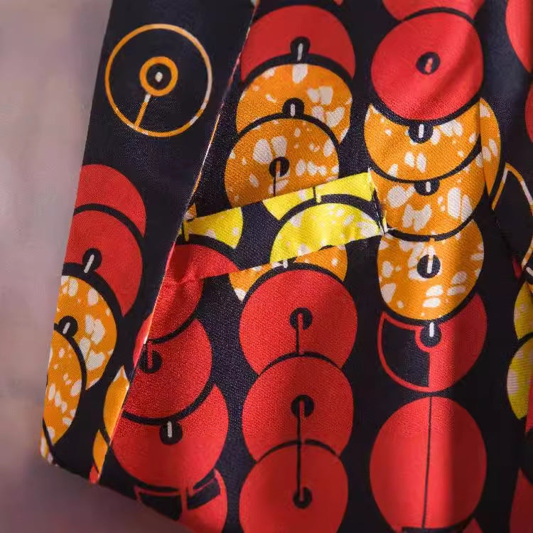 Women's Blazer with Unique Vibrant Pattern