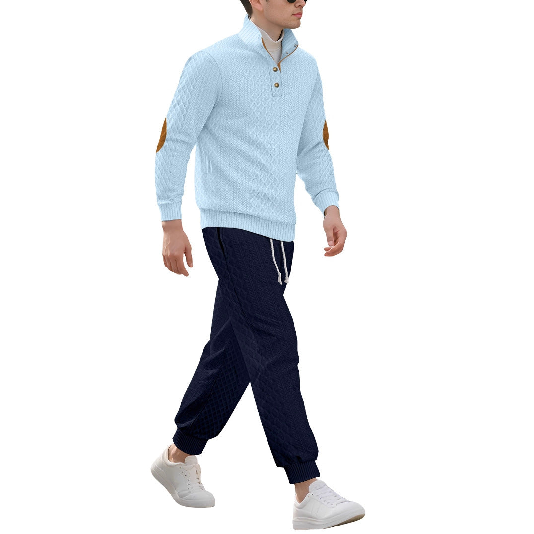 Men's Patterned Knit Leisure Set