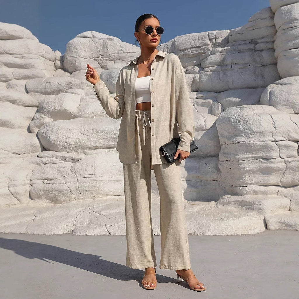 Women's Elegant Two-Piece Set with Relaxed Fit