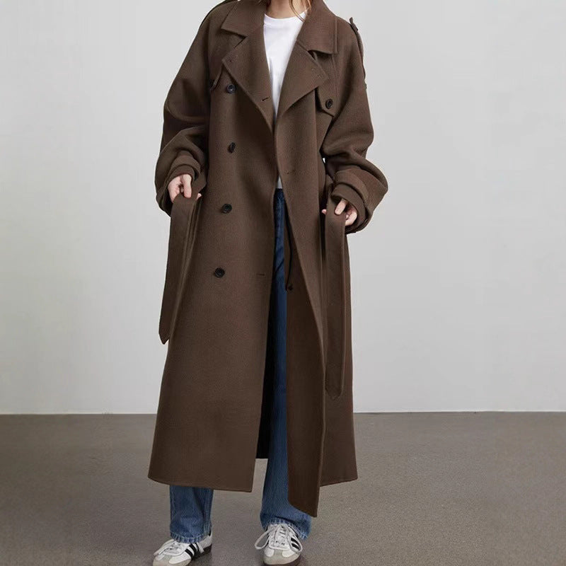 Elegant Trench Coat with Adjustable Belt