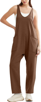 Women's Jumpsuit with Pockets and Stretch Fabric