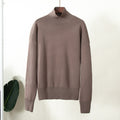 Elegant Knit Sweater with High Collar