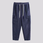 Women's Cargo Pants with Elastic Waistband and Practical Side Pockets