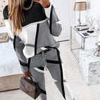 Women's Patterned Sweatshirt and Jogger Set