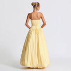 Women's Evening Dress with Fitted Bodice and Asymmetric Skirt