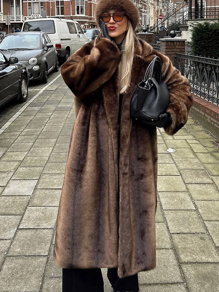 Women's Luxury Faux Fur Coat