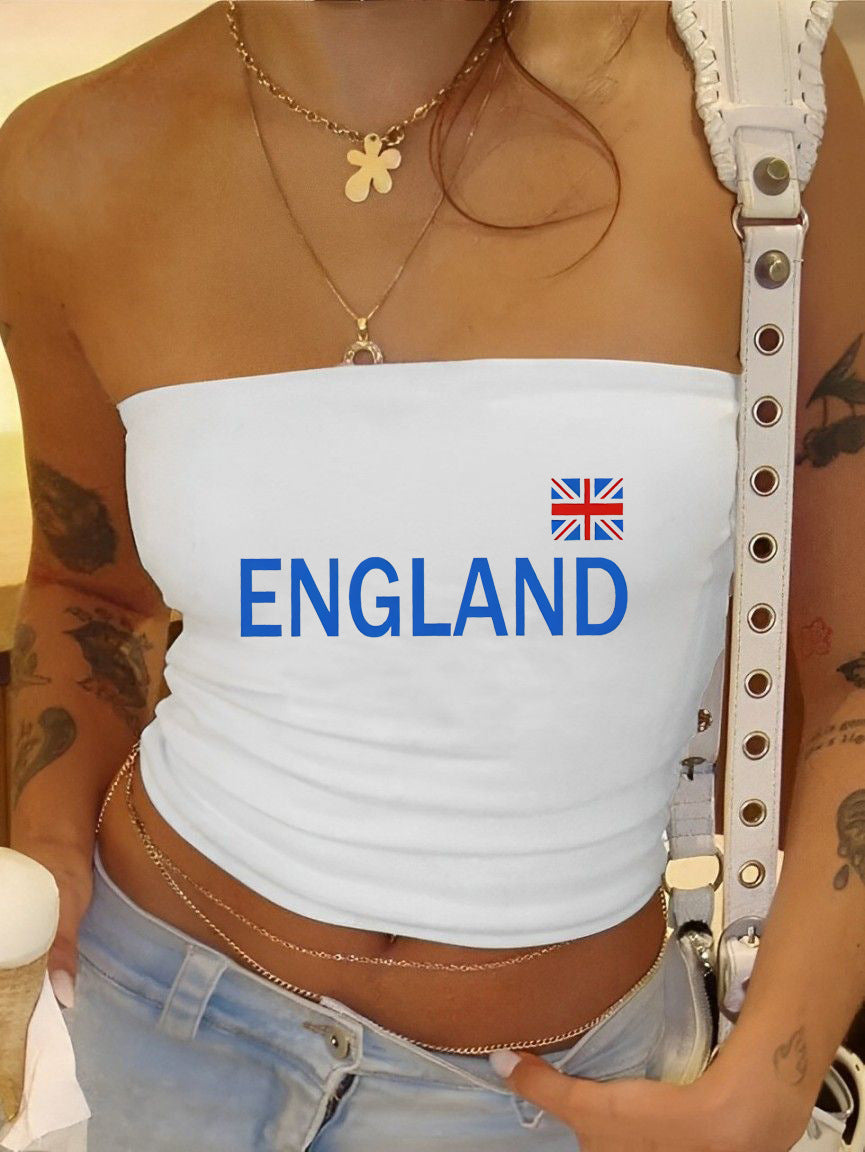 Women's Bandeau Top with Sporty France Design