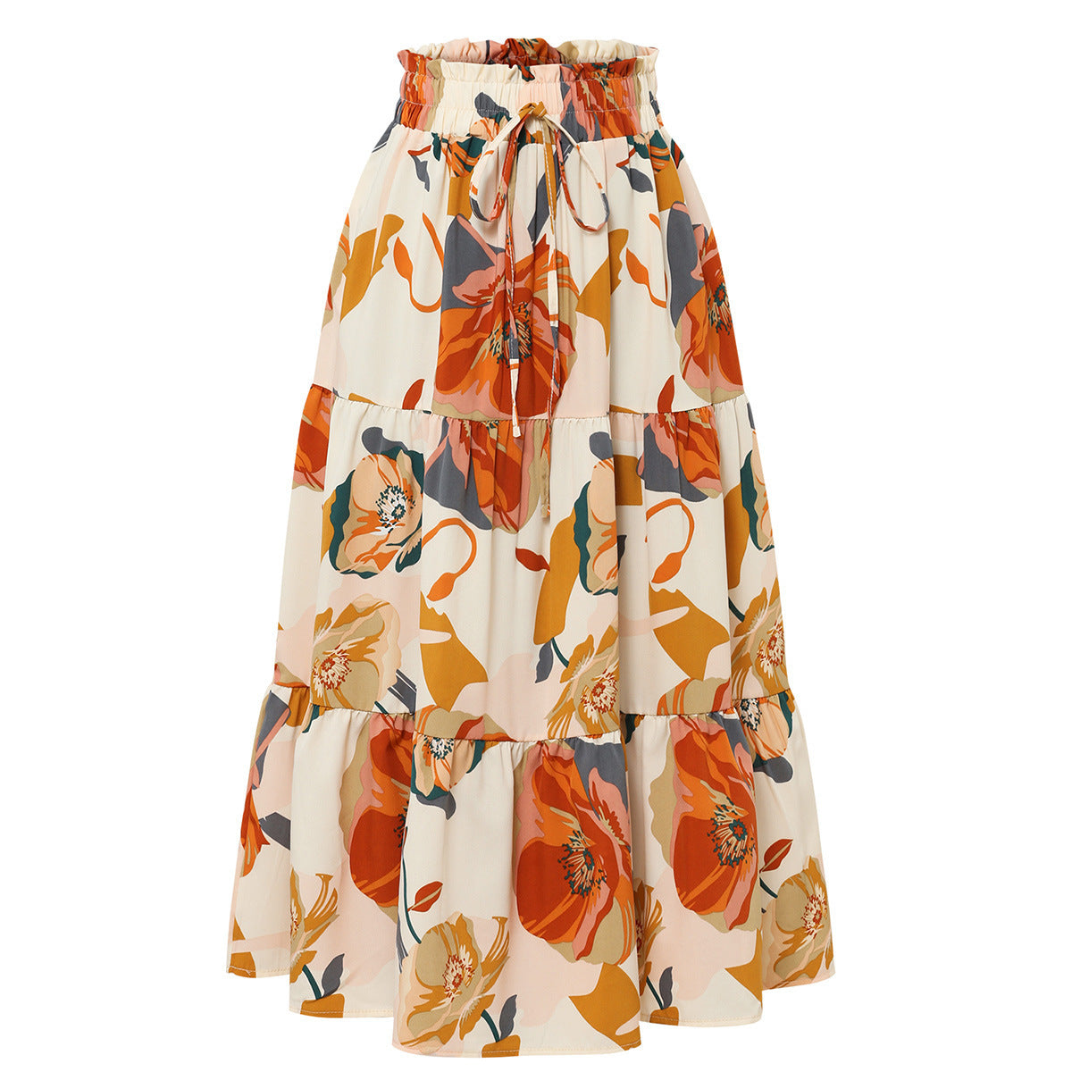 Women's Floral Midi Skirt