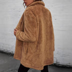 Women's Fluffy Open-Front Coat