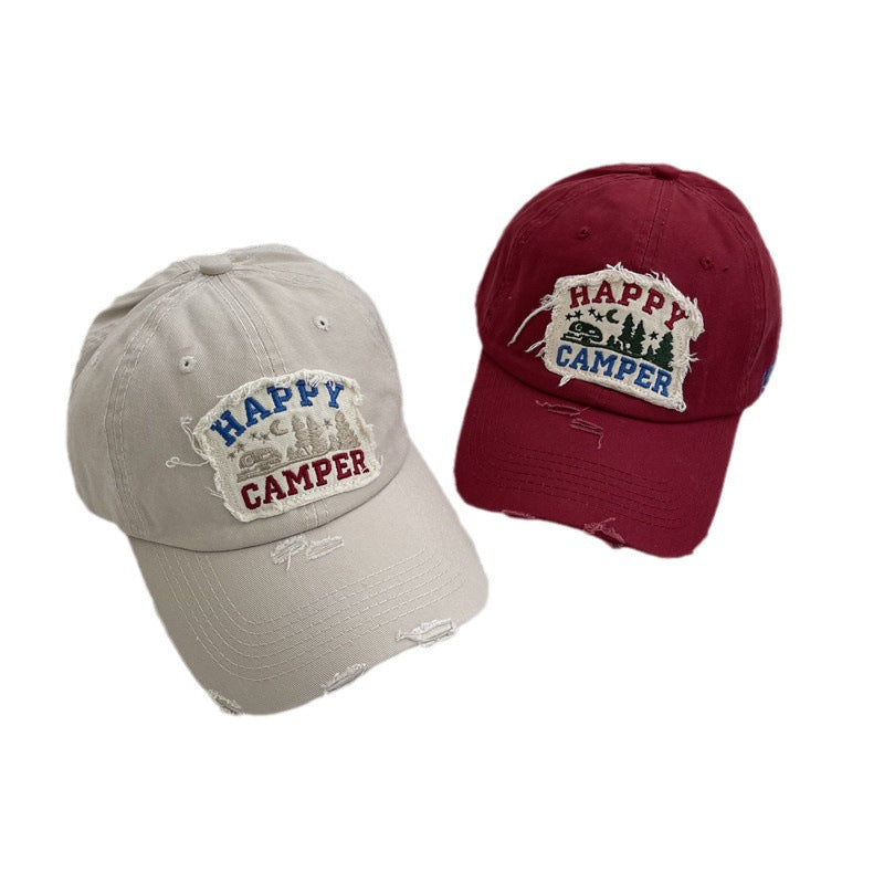 Men's Distressed Vintage-Inspired Baseball Cap