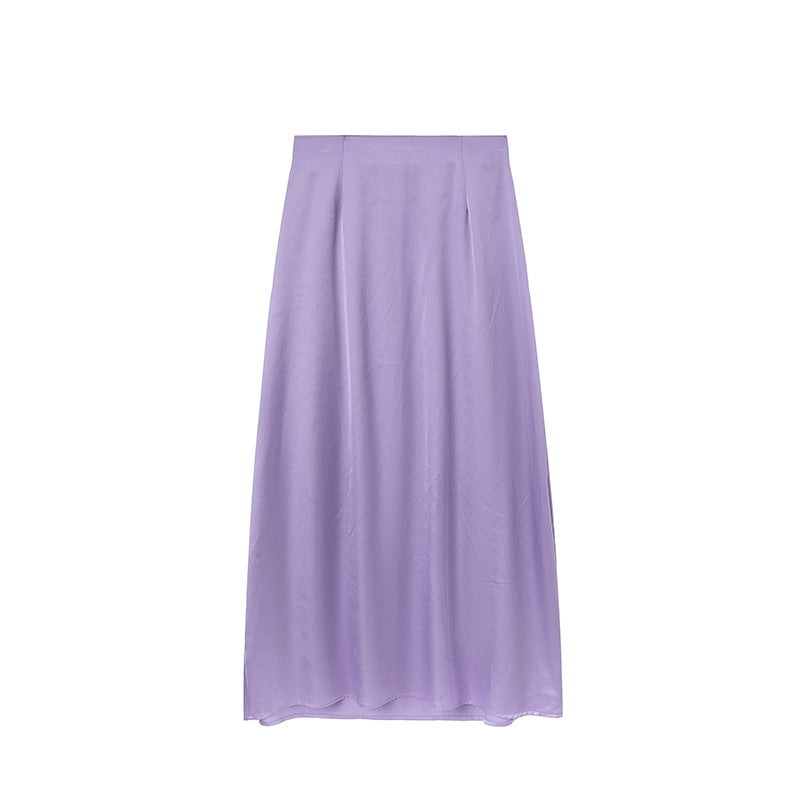 Women's High-Waisted Maxi Skirt with Side Slit