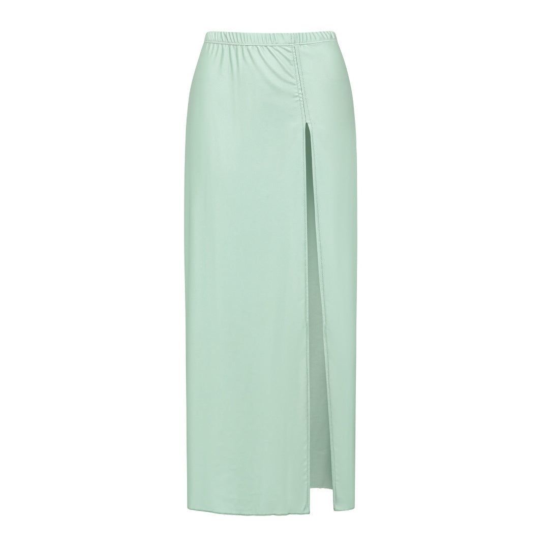 Women's Swimsuit with Voluminous Ruffles and Elegant Maxi Skirt