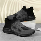 Women's Breathable Ankle Sneakers with Elastic Knit Upper