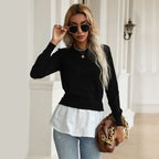 Women's Fashion Layered-Look Pullover