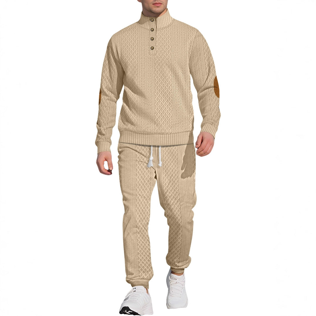 Men's Patterned Knit Leisure Set