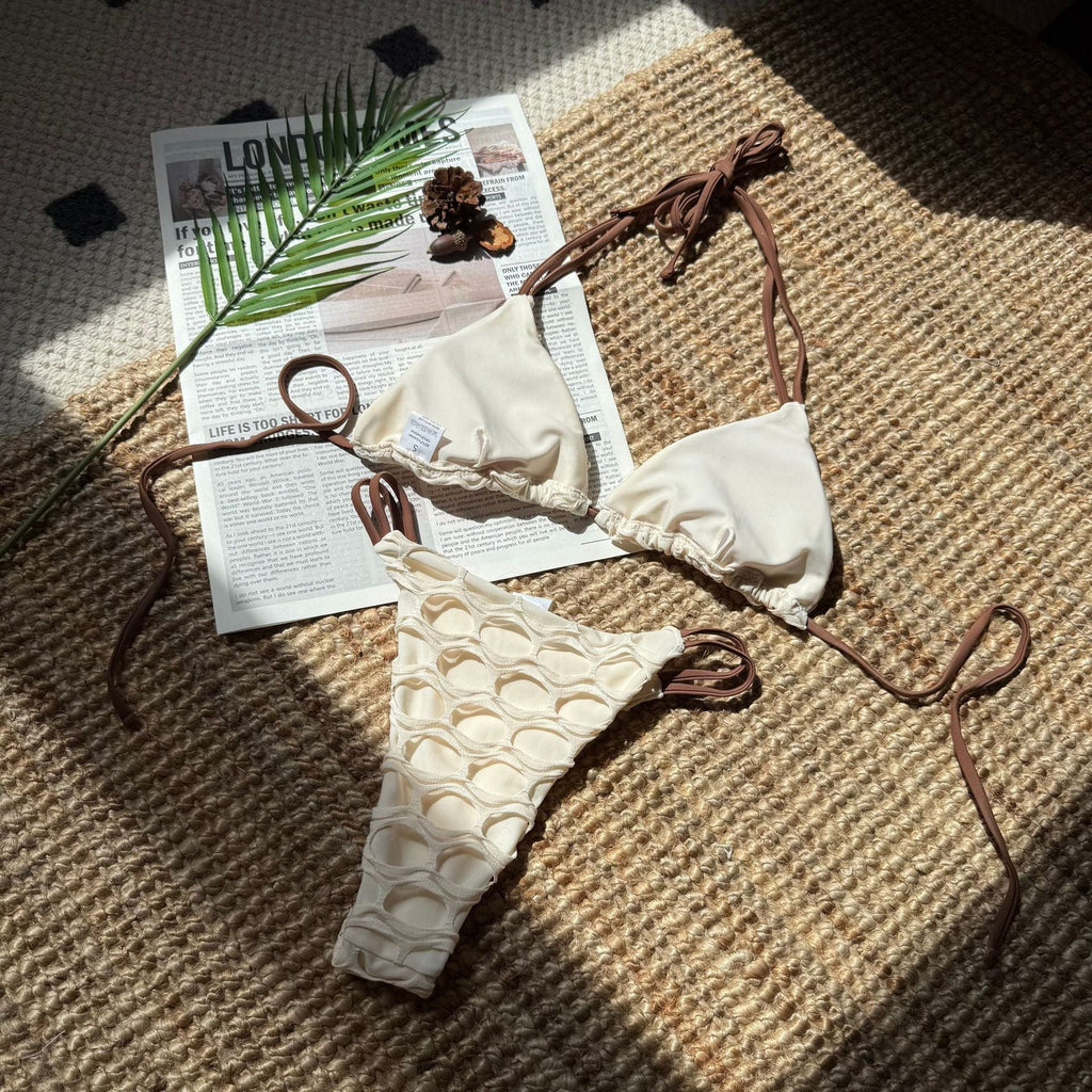 Women's Swimwear with Decorative Lace-Up Details