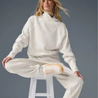 Women's Cozy Waffle Knit Sweater Set