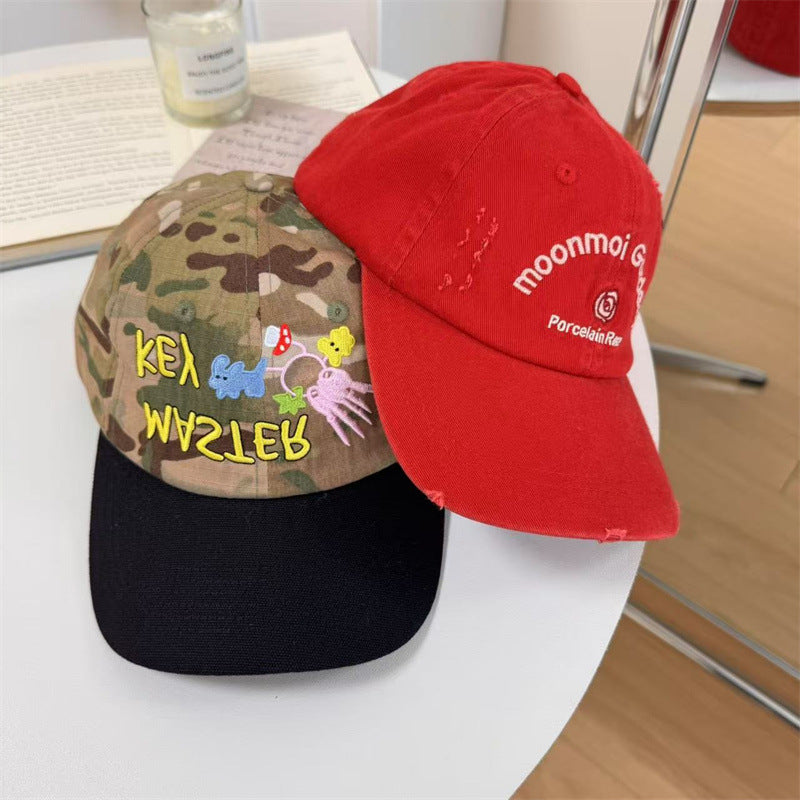 Men's Vintage-Inspired Distressed Baseball Cap