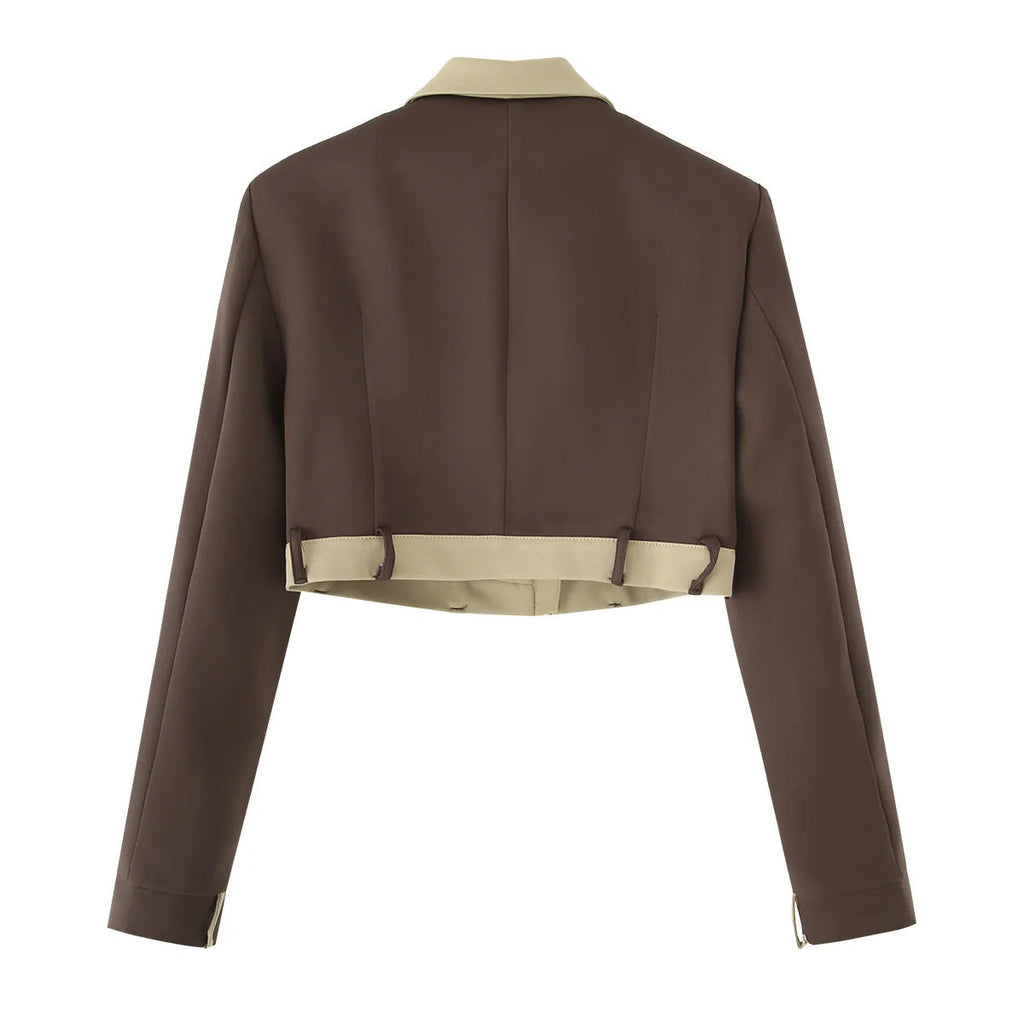 Women's Cropped Blazer and Pants Ensemble