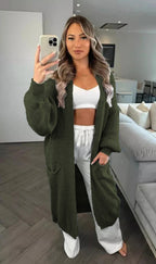 Women's Casual Knit Coat with Deep Pockets