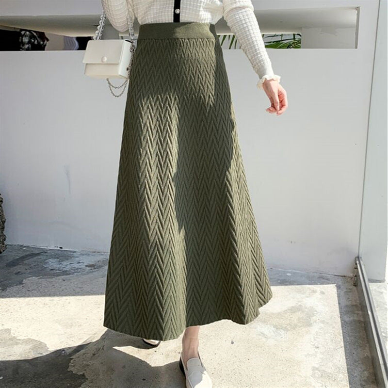 Maxi Skirt with Zigzag Pattern