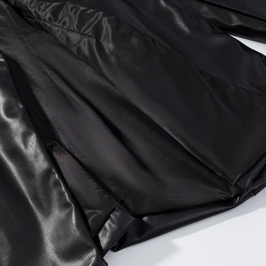 Elegant Faux Leather Jacket