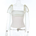 Women's Bandeau Top with Fine Ruffle Details