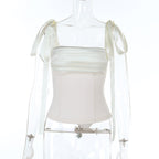 Women's Bandeau Top with Fine Ruffle Details