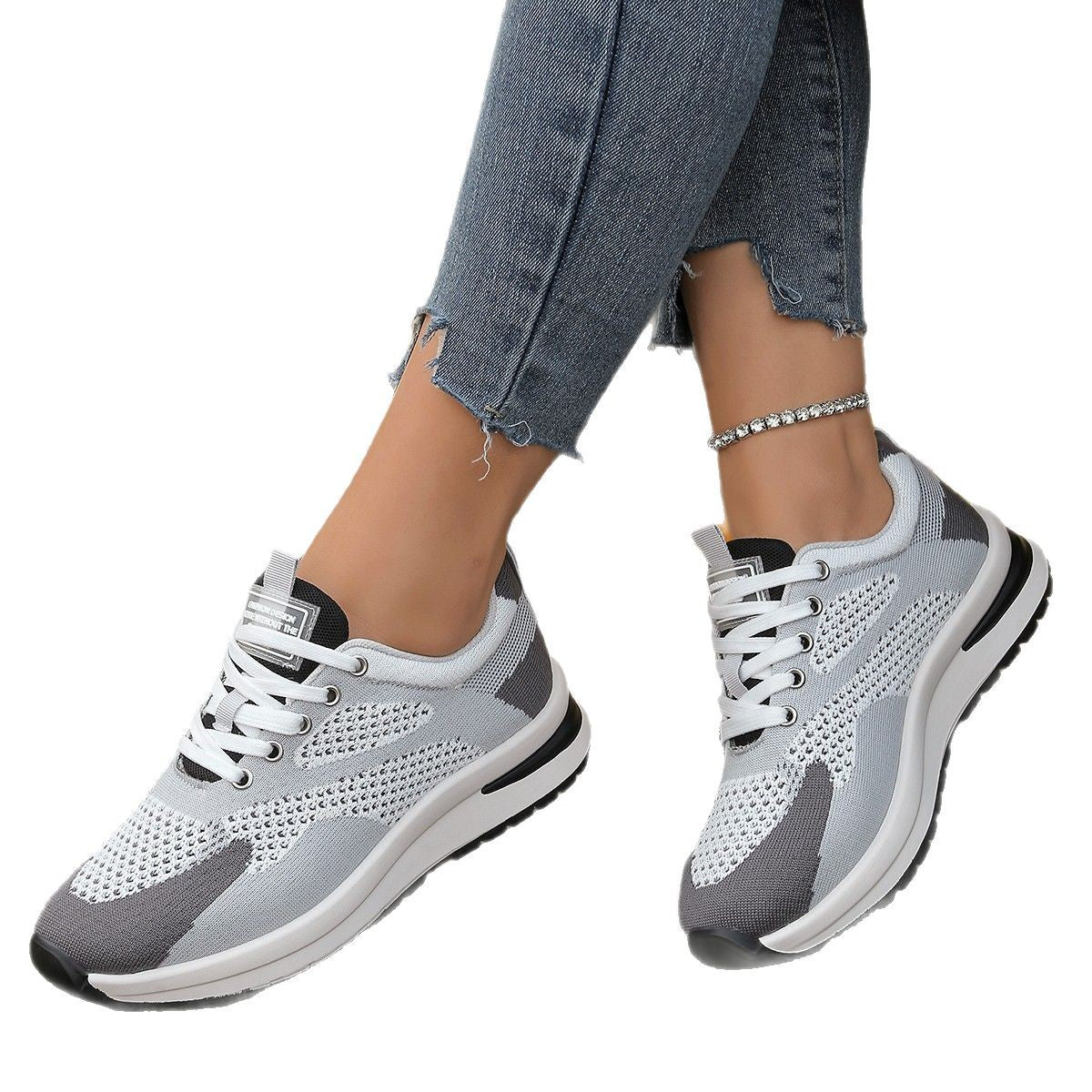 Women's Breathable Running Sneakers with Flexibly Woven Upper