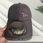 Multifunctional Baseball Cap with Removable Solar Fan and Adjustable Brim
