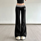 Women's Flared Joggers with Side Stripes