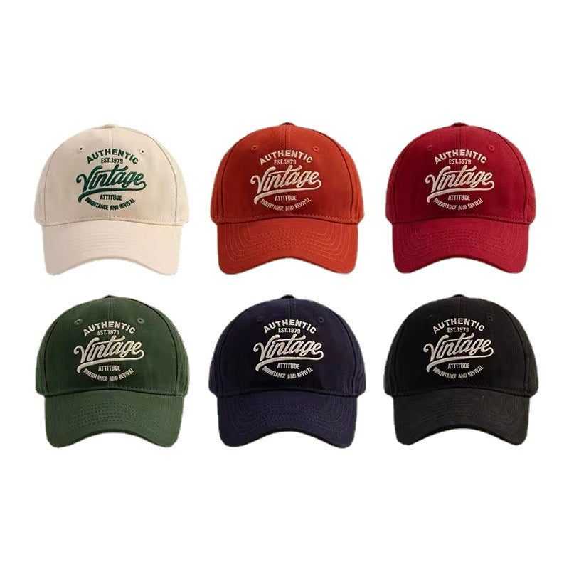 Men's Vintage-Inspired Cotton Baseball Cap