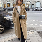 Elegant Trench Coat with Quality Craftsmanship and Loose Cut