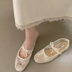 Women's Ballet Flats with Lace Pattern