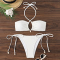 Women's Bandeau Bikini with Bows and Cut-Out