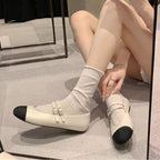 Women's Ballet Flats with Decorative Strap and Cushioned Insole